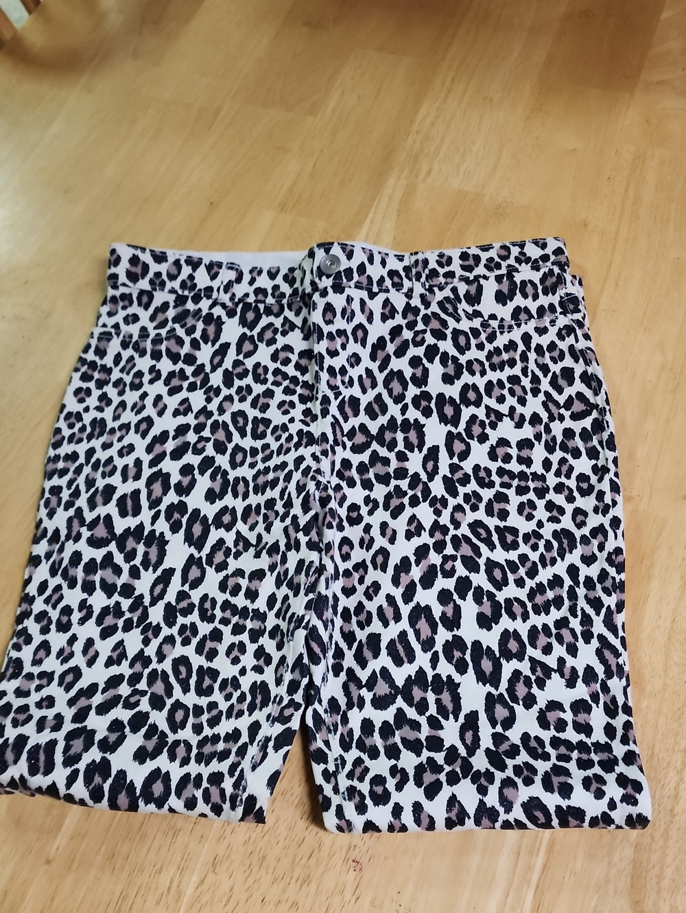 The Children's Place Girls Distressed Leopard Print Skinny Pants Size 16 NWOT - Picture 3 of 6